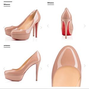 Christian louboutin nude bianca pumps SALE